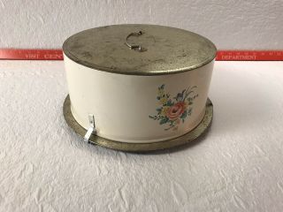 Vintage Decoware Tin Cake / pie Carrier 2