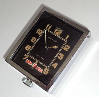 Very Rare Jaeger - Lecoultre Mappin & Webb Alarm Travel Clock 8 Day Triple Date.