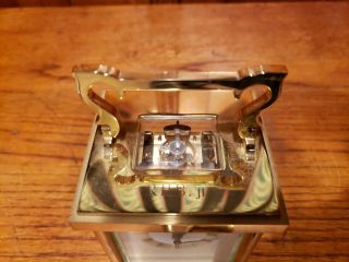Vintage Tiffany & Co.  Swiss Carriage Mechanical 11 Jewel Clock 1995 Monogrammed 2