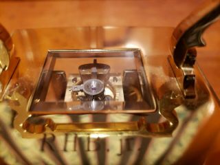 Vintage Tiffany & Co.  Swiss Carriage Mechanical 11 Jewel Clock 1995 Monogrammed 3