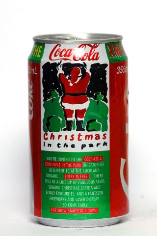 1993 Coca Cola Can From Zealand,  Christmas In The Park