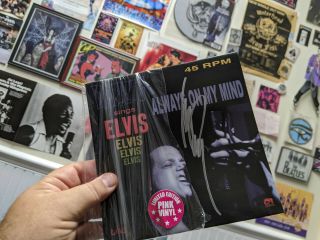 DANZIG Sings ELVIS - Always on My Mind / Loving Arms 7 inch Pink Vinyl Signed 2
