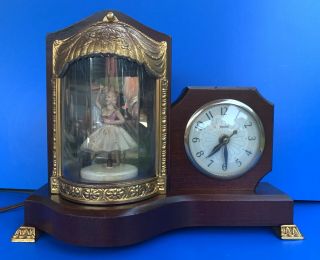 Vintage United Ballerina Clock - Model 870 - Lights - Dancing - Music - Running Order