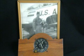 8 Day Aircraft 24 Hour Dash Clock Gauge Civil Date Us Air Force Usaf & Photo