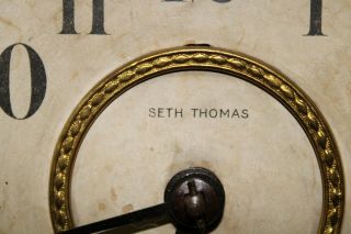 Vintage/Antique SETH THOMAS Adamantine Mantle Clock With Key And Pendulum 3