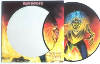 Nm/nm Iron Maiden Number Of The Beast 12 " Vinyl Picture Disc