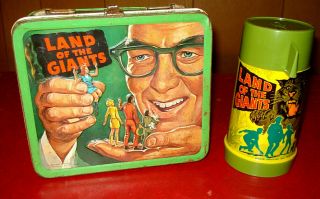 Vintage 1968 Land Of The Giants Tv Show Metal Lunchbox With Thermos