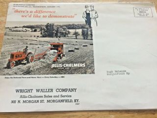 B - - 1953 Allis Chalmers,  Brochure,  Color Pics Of Tractors A& Farm Implements