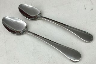 2 Oval Place Soup Spoons Cambridge Silver Stainless Chalet 290022 18/8 Tip Down