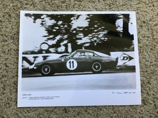 Fall 1967 Ferrari Race Car,  8 By 10 Inch Black An White Photo.