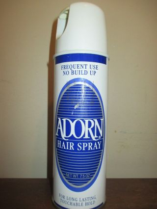 Rare Vintage 1989 Adorn Hair Spray Hairspray Gillette 7.  5 Oz