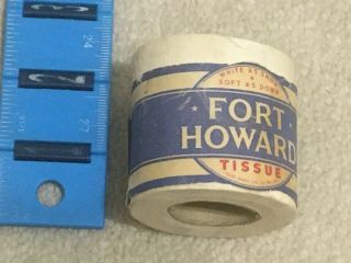 Vintage Sample Fort Howard Tissue Toilet Paper Green Bay,  Wisc,  Wrapper And Roll