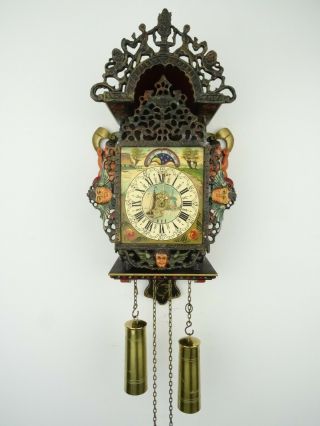 Dutch Friesian Mermaid Wall Clock Vintage Antique 8 Day (zaanse Junghans Era)