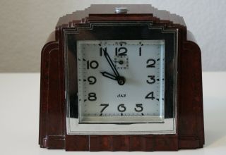 1936 Jaz Berric Bakelite French Art Deco Clock