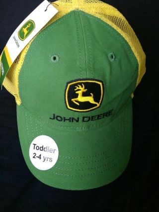 Kids - John Deere Snap Back - Green & Yellow Mesh