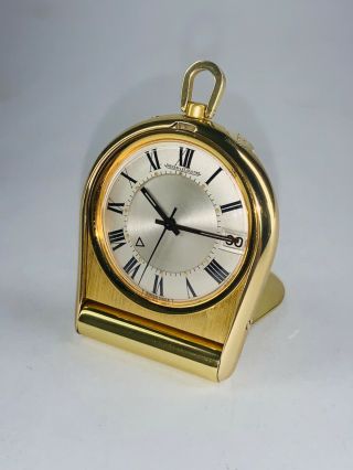 Vintage Jaeger Lecoultre Memovox Travel Pocket Alarm Clock Swiss Made