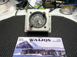 Waltham Aircraft Clock / A - 13a - 1 In Shape With Mounting Case