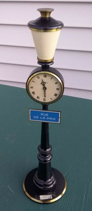 Jaeger Le Coultre Rue De La Paix Street Lamp Table Clock Swiss Wbox