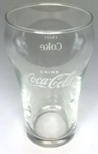 Vintage Coca Cola Glass " Enjoy " Coke " Drink " Coca - Cola Bell Shaped 10 Oz