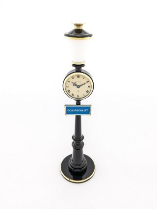 Jaeger Lecoultre Desk Clock Lantern Rare Bourbon Street Desk Clock