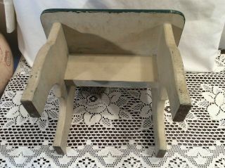 Small wooden Stool Painted with Apple on top 3