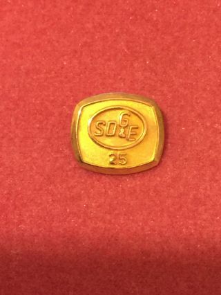 Vintage 10k Gold San Diego Gas & Electric Co 25 Years Service Pin