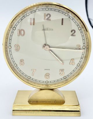 Stunning Vintage Angelus Alarm Desk Clock Running