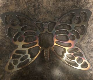 Vintage Leonard Silver Plate Butterfly Shape Trivet
