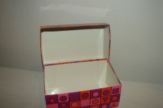 Vintage Metal Recipe Box Mid Century Mod Geometric Syndicate USA RESERVED 2