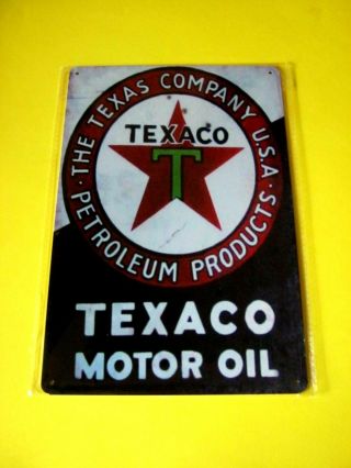 Texaco Motor Oil Metal Tin Oil Sign Wall Home Decor Garage Shop Man Cave Plaque