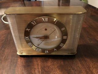 Telechron General Electric Clock Solid Brass Mid - Century Model 7h229