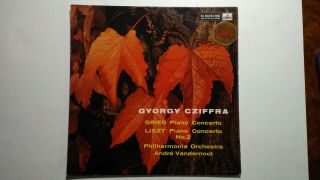 Grieg Liszt Gyorgy Cziffra Piano Lp Hmv 1ed Red Gold Asd 301 Uk Lp Ex,