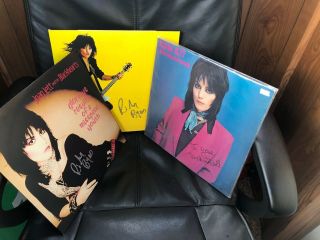 Three Joan Jett And The Blackhearts ‎ - Lps Signed In Person By Ricky Byrd -