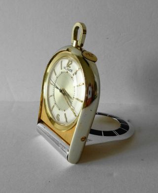 Vintage Lecoultre Memovox Travel Alarm Clock Pocket Purse Pendant Watch Running