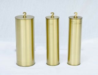 Herschede 9 Tube Grandfather Clock Set Of 3 Weights Only @ 1960s