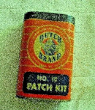 Vintage John Manville Dutch Brand No.  18 Patch Kit Tin