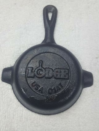 Vintage Lodge Usa 01at Cast Iron 3 " Mini Frying Pan Ashtray