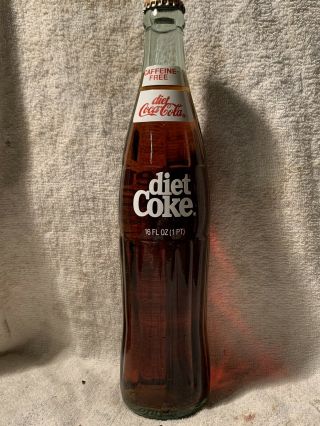 Full 16oz Caffeine Diet Coca - Cola Acl Soda Bottle Louisville,  Ky