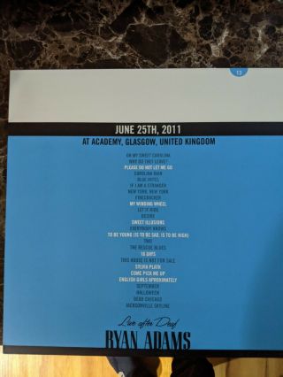 Ryan Adams Live After Deaf 13 Glasgow United Kingdom Vinyl
