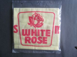 Vintage White Rose Service Station Flannel Polishing Cloth