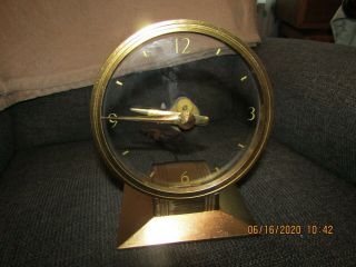 Mid Century Haddon Golden Vision Model 80 Mystery Clock.