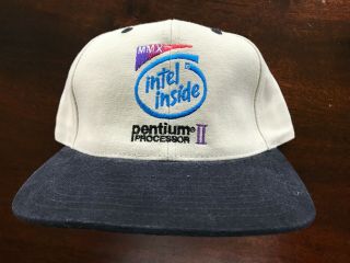 Vintage,  Intel Pentium Ii Processor With Mmx Baseball Cap Hat