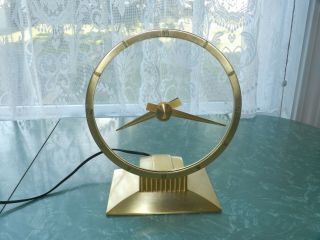 Vtg Mcm 50s Retro Jefferson Electric Clock Mystery Golden Hour