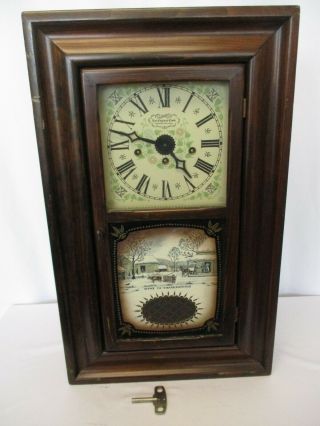 Vintage England Clock Co 8 - Day Wall Clock With Westminster Chimes 234c