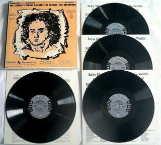 Columbia S - 173 Complete String Quartets Of Beethoven Volume Ii 4 - Lp Stereo 6 - Eye