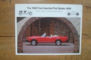 1980 Fiat Fuel Injected Spider 2000 Brochure