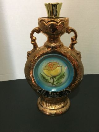 1978 Jim Beam The Yellow Rose Of Texas Gold Decanter.