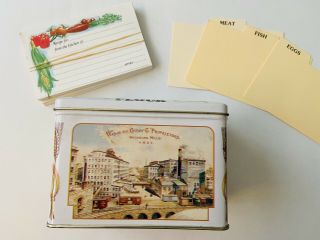 Vintage Washburns Gold Medal Flour Recipe Tin Recipes Blank Recipe Cards - 1990
