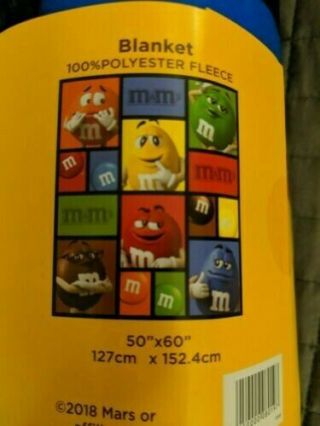 M&M BIG FACE CHARACTERS BLANKET 2