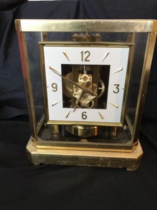Vintage Jaeger Lecoultre Atmos Perpetual Motion Clock Serial 185394 Crack Glass